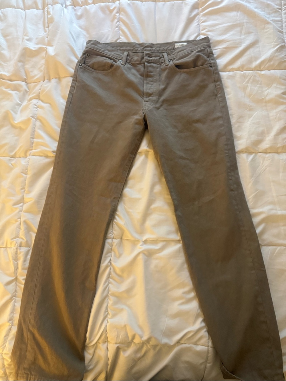 AYR Men's Straight-Leg Jeans in Taupe